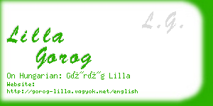 lilla gorog business card