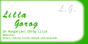 lilla gorog business card